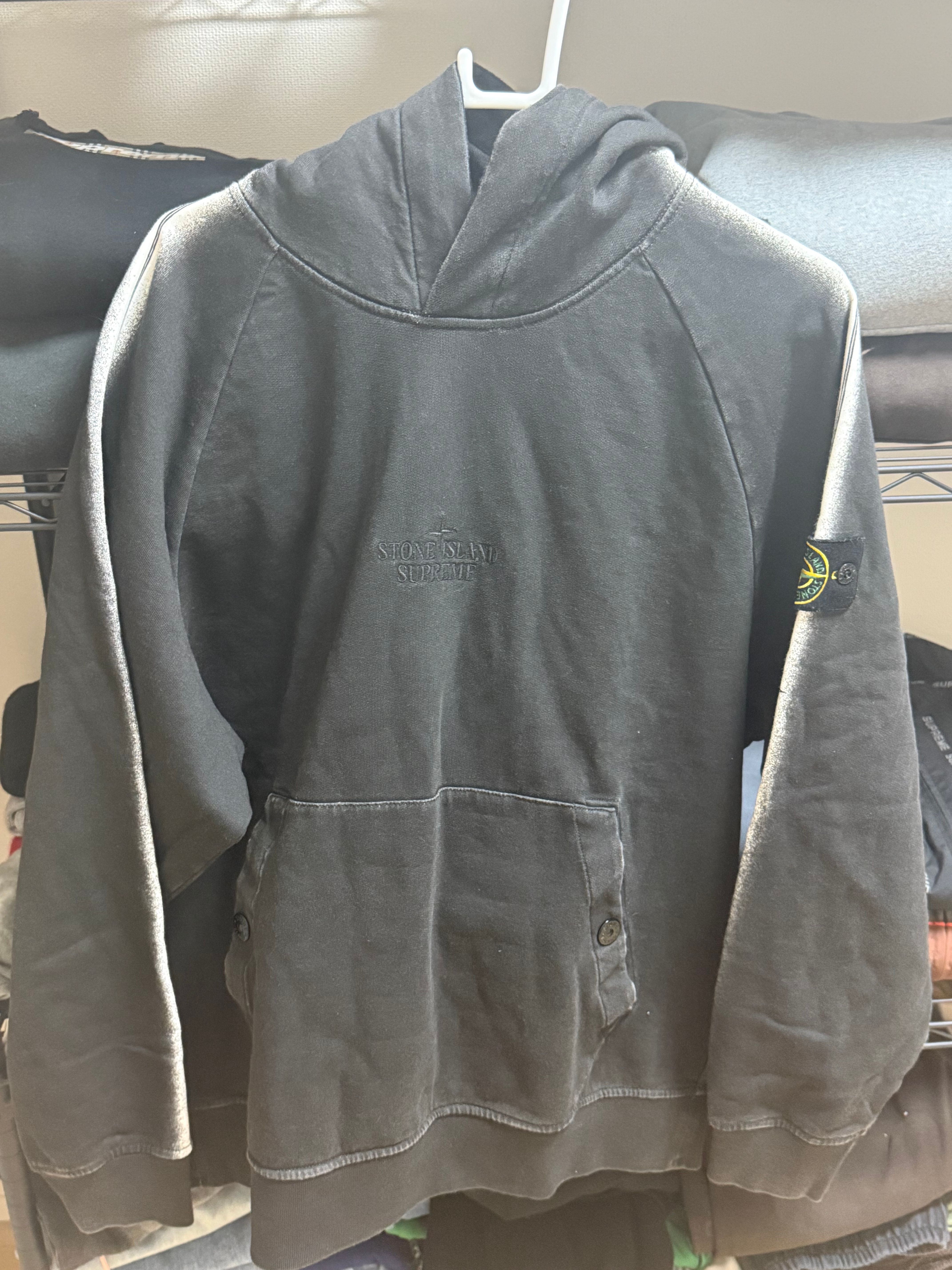 Supreme / Stone Island Stripe Hooded Sweatshirt "Black"