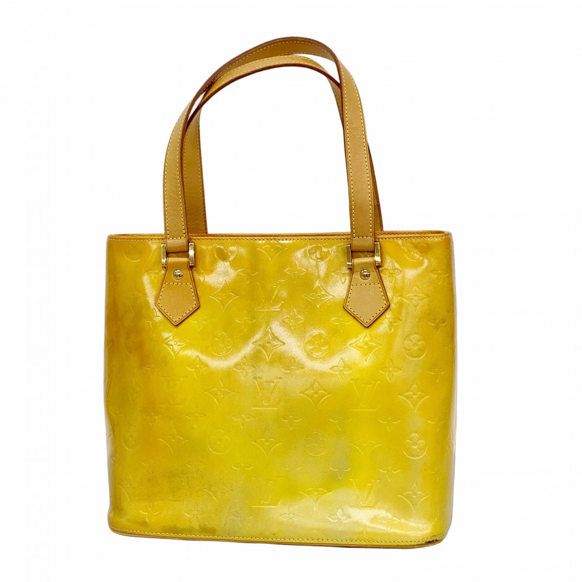 【6dc2429】ルイヴィトン トートバッグ ヴェルニ ヒューストン M91053 グリ【中古】レディース