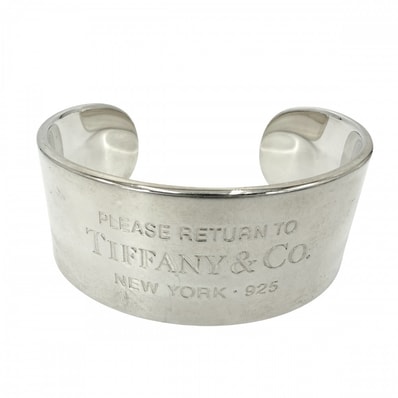 TIFFANY&Co. ティファニー バングル リターントゥティファニー ワイドカフ ブレスレット ジュエリー アクセサリー シルバー925 レディース 約82.3g【中古品】
