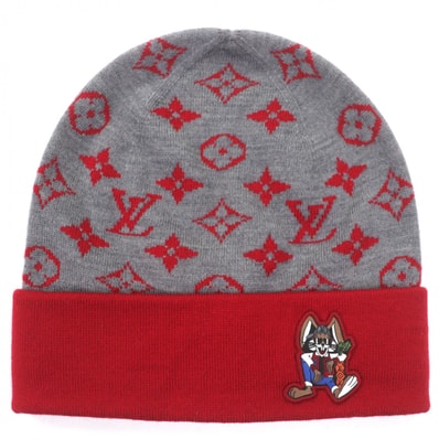 極美品 ルイヴィトン ニットキャップ LVラビット モノグラム M77963