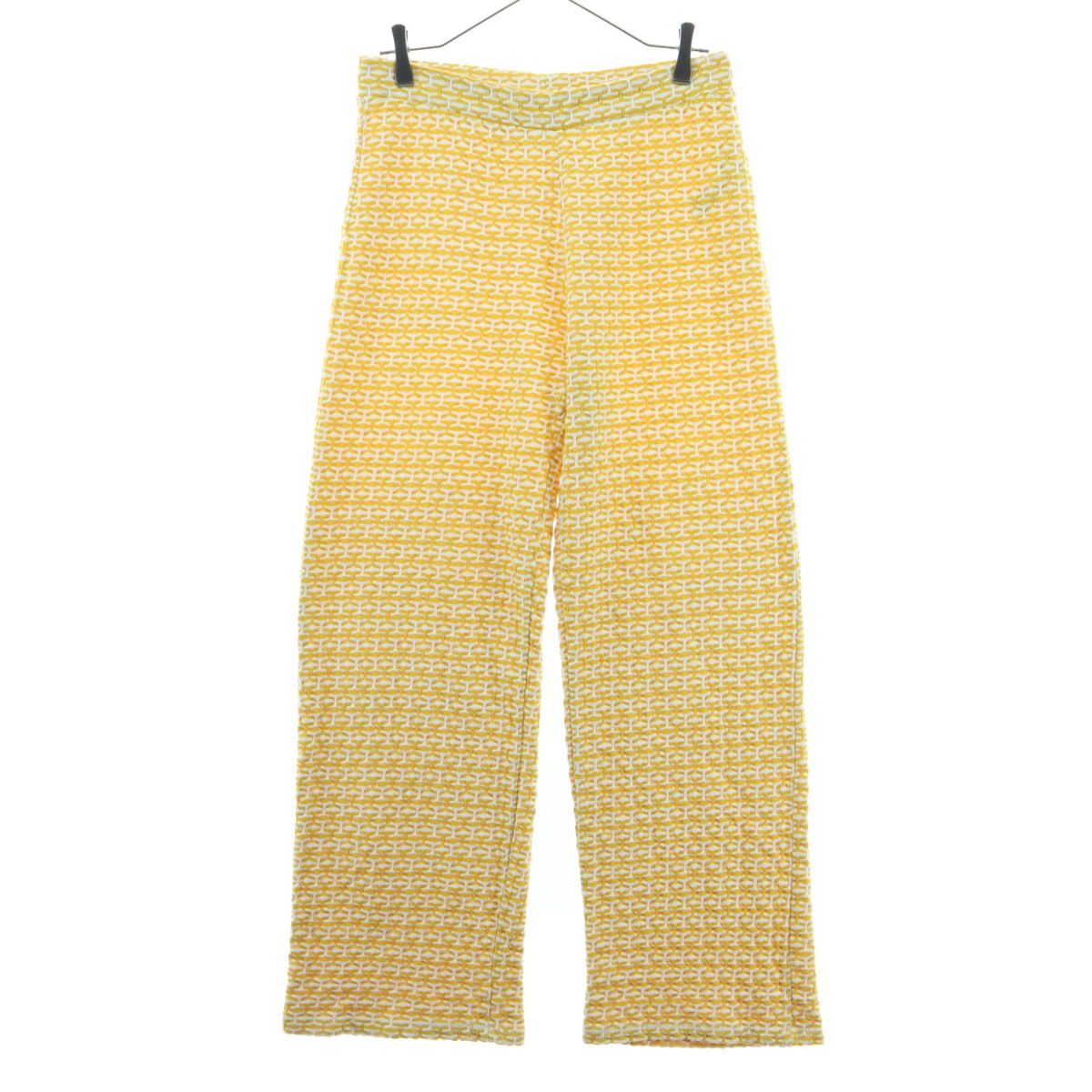 美品 ZARA ザラ 総柄 イージーパンツ L イエロー
