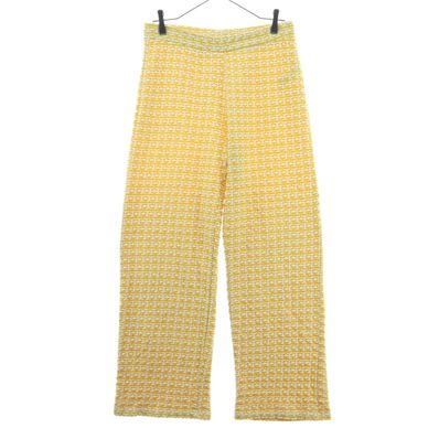 美品 ZARA ザラ 総柄 イージーパンツ L イエロー