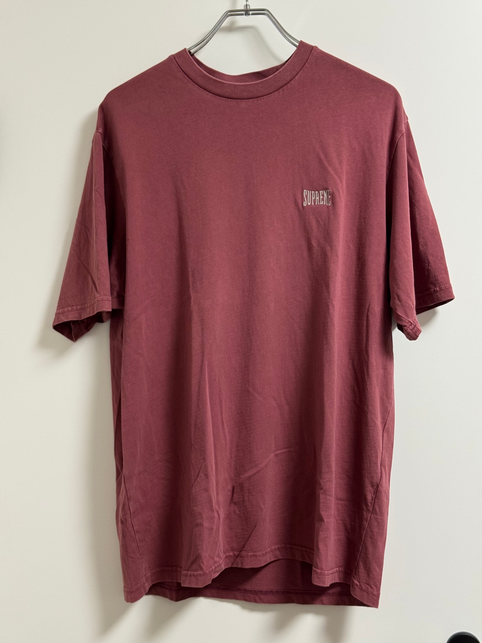 Supreme Warm Up Washed S/S Top "Maroon"