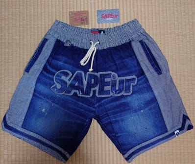 SAPEur サプール DENIM VINTAGE BASKET SHORTS