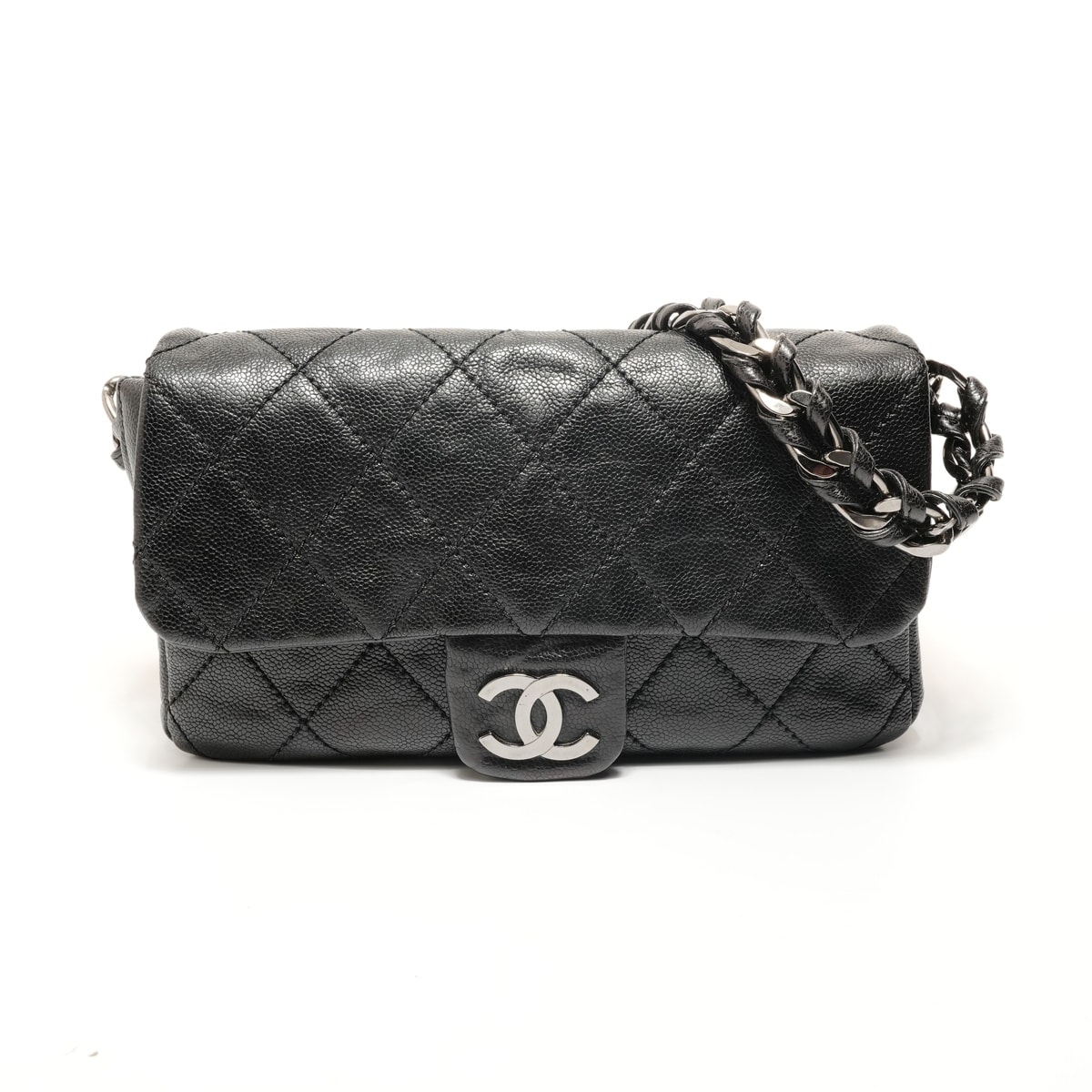 シャネル CHANEL 11番台 ココマーク キャビアスキン ラグジュアリーライン ショルダーバッグ【中古】