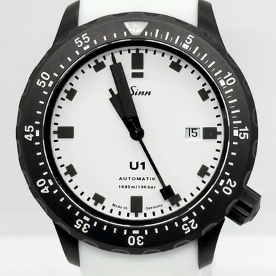 Sinn ジン U1W 日本限定100本 U1.WHITE 1010.7372 ブラック AT メンズ 腕時計 稼働品 箱 保証書