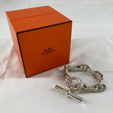 Hermes Chaine D'ancre TGM Bracelet "Silver"