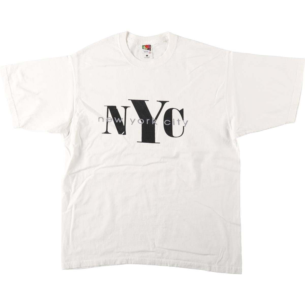 古着 90年代 フルーツオブザルーム FRUIT OF THE LOOM Lofteez NYC new york city スーベニアTシャツ メンズXL相当/eaa656475