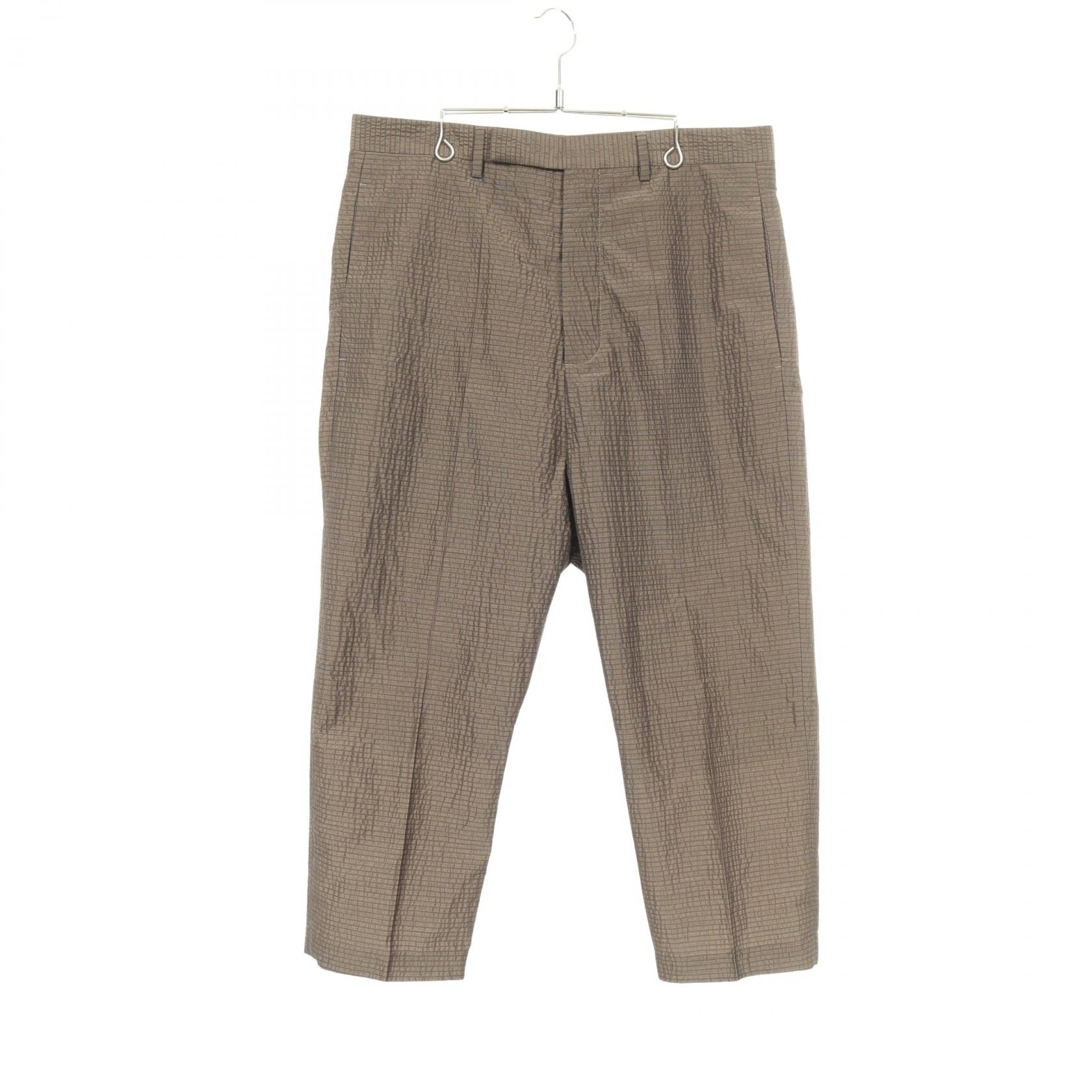 リックオウエンス Rick Owens Cropped Astaires クロップド アステア パンツ 衣料品 ボトムス ウール ナイロン メンズ ブラウン系 / ブラック系 RU19S2359-WKR 【中古】