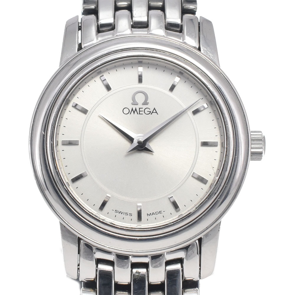 オメガ OMEGA 4570.31 デビル プレステージ シルバー クォーツ レディース 良品 腕時計 I#147376