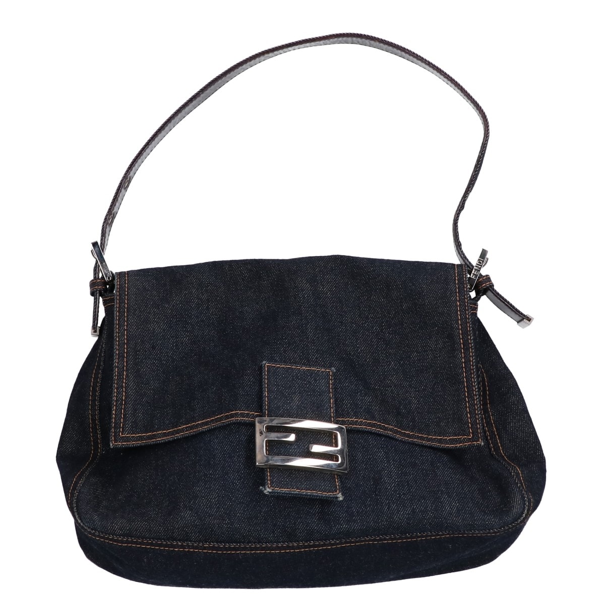 フェンディ 26325 デニム マンマバケット ハンドバッグ
