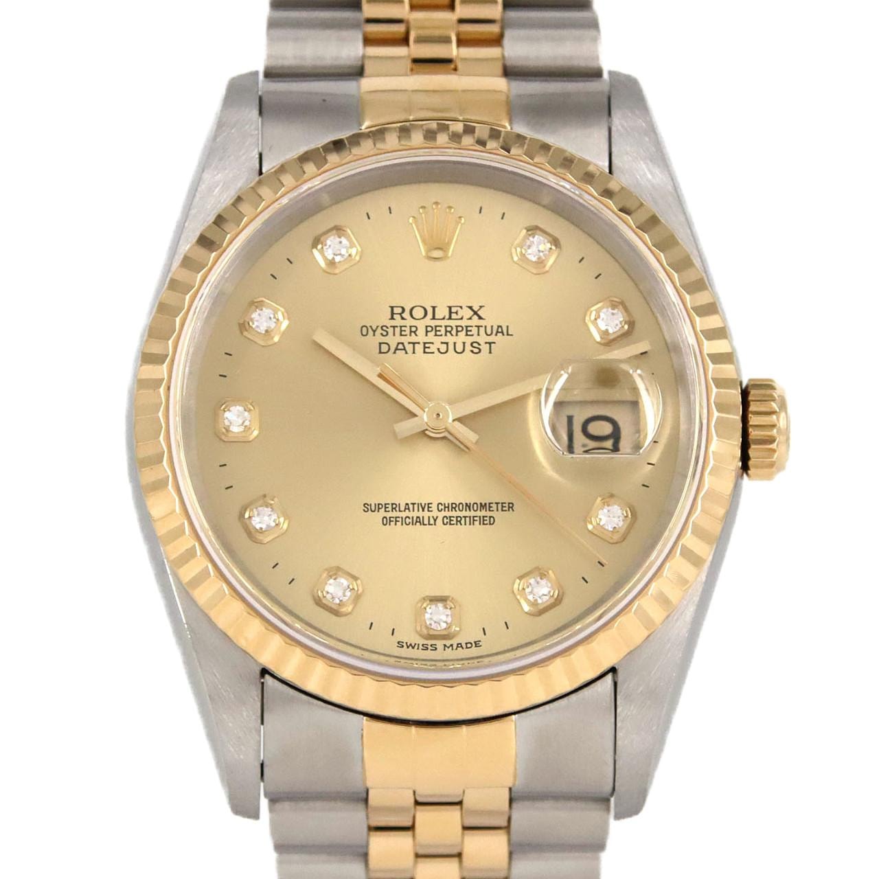 ロレックス デイトジャスト 16233G SSxYG 自動巻 U番