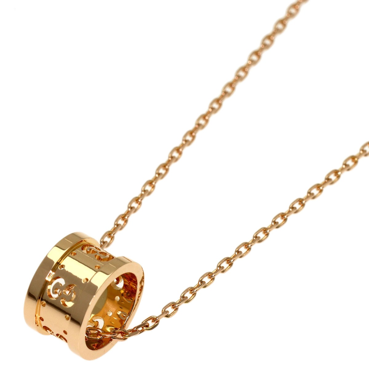 GUCCI グッチ アイコン トワール ネックレス K18PG レディース [中古]