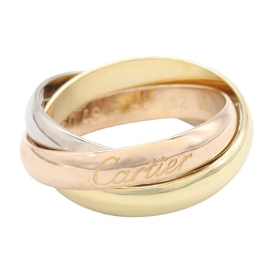 カルティエ CARTIER トリニティリング クラシック リング・指輪 ジュエリー K18(イエローゴールド) K18WG(ホワイトゴールド) K18PG(ピンクゴールド) レディース ゴールド系 / シルバー系 B4052749 【中古】