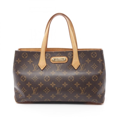 ルイ・ヴィトン LOUIS VUITTON ウィルシャーPM ハンドバッグ バッグ PVCコーティングキャンバス レザー モノグラム レディース ブラウン系 M45643 【中古】