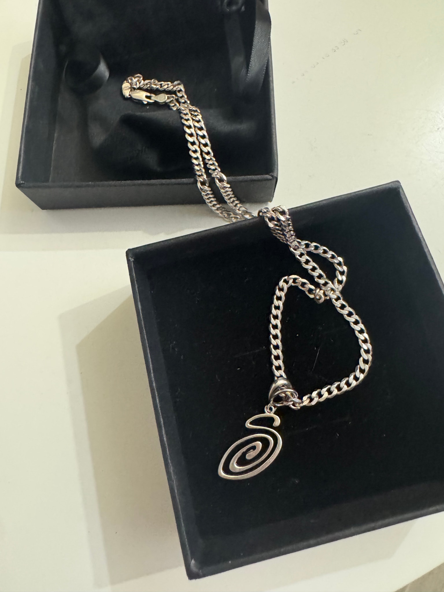 Stussy Spring 24 Jewelry Swirly S Chain Necklace 