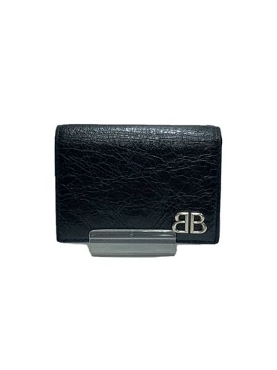 BALENCIAGA Monaco Mini Wallet Arena Lambskin "Black"