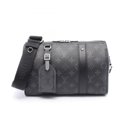 ルイ・ヴィトン LOUIS VUITTON シティ キーポル ショルダーバッグ バッグ PVCコーティングキャンバス レザー モノグラム・エクリプスリバース グレー メンズ ブラック系 / グレー系 M45936 【中古】