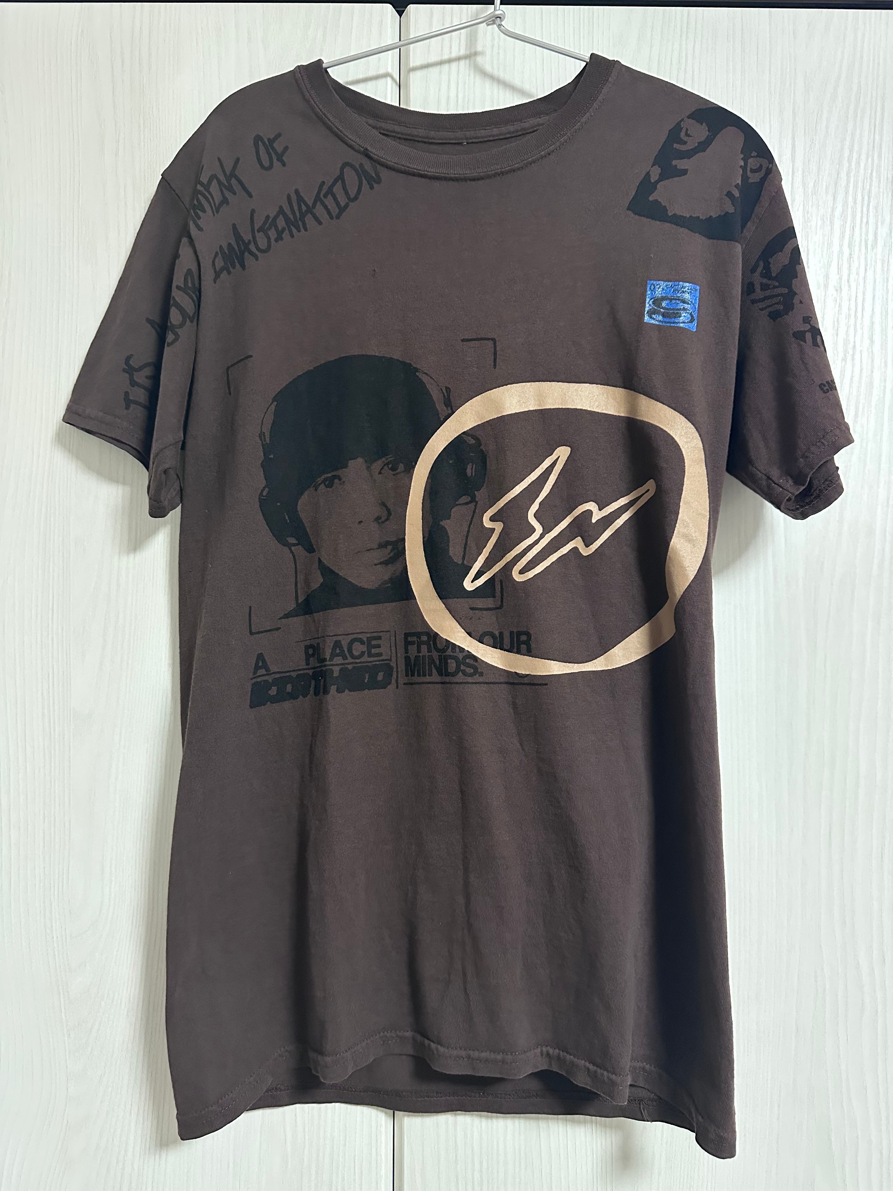 トラヴィススコット カクタスジャック フォー フラグメント ヒロシ Tシャツ "ブラウン"