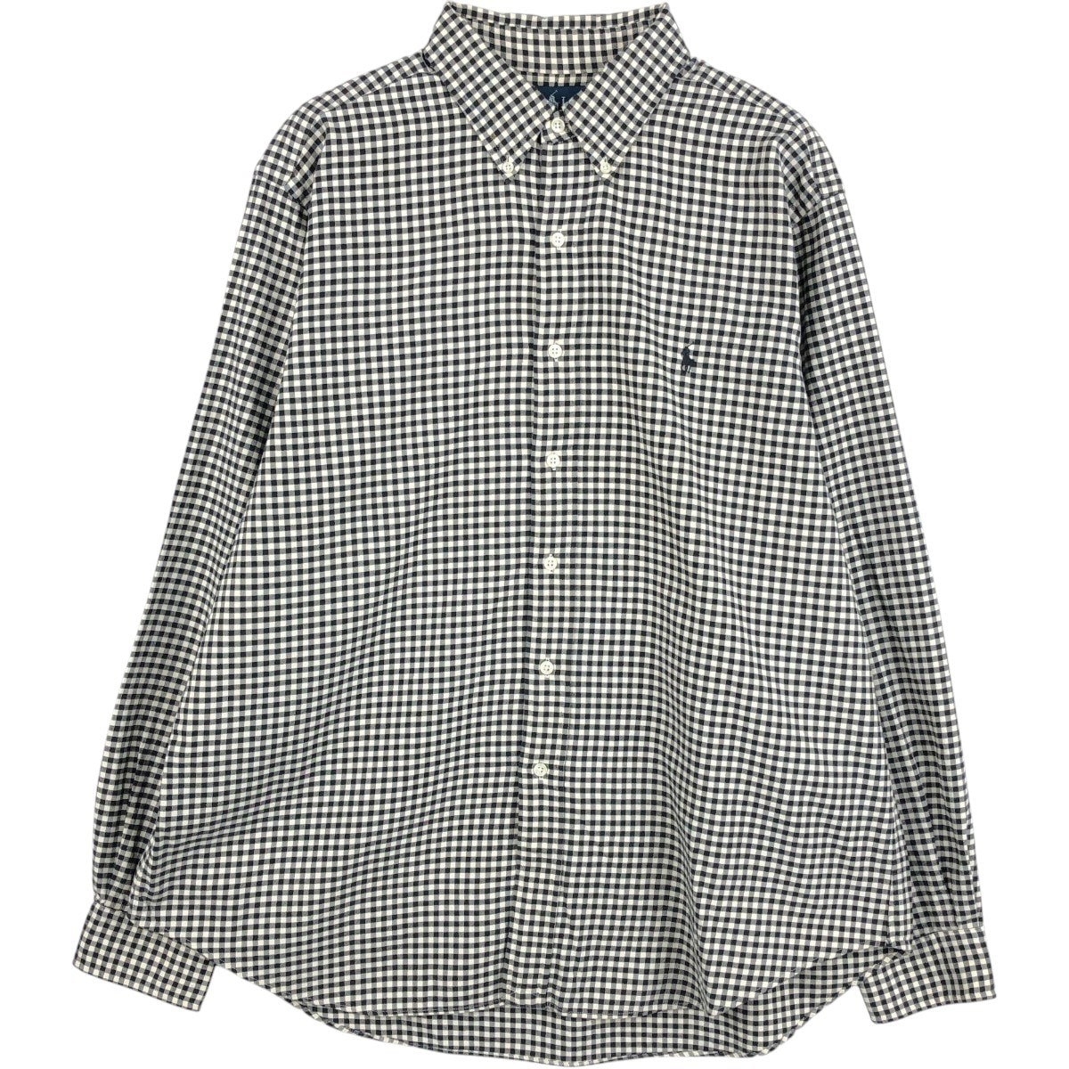 古着 ラルフローレン Ralph Lauren CLASSIC FIT クラシックフィット ギンガムチェック 長袖 ボタンダウンチェックシャツ メンズXL相当/eaa675390