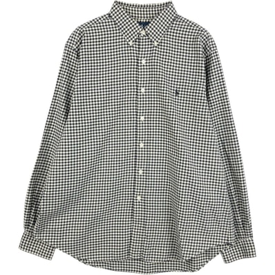 古着 ラルフローレン Ralph Lauren CLASSIC FIT クラシックフィット ギンガムチェック 長袖 ボタンダウンチェックシャツ メンズXL相当/eaa675390