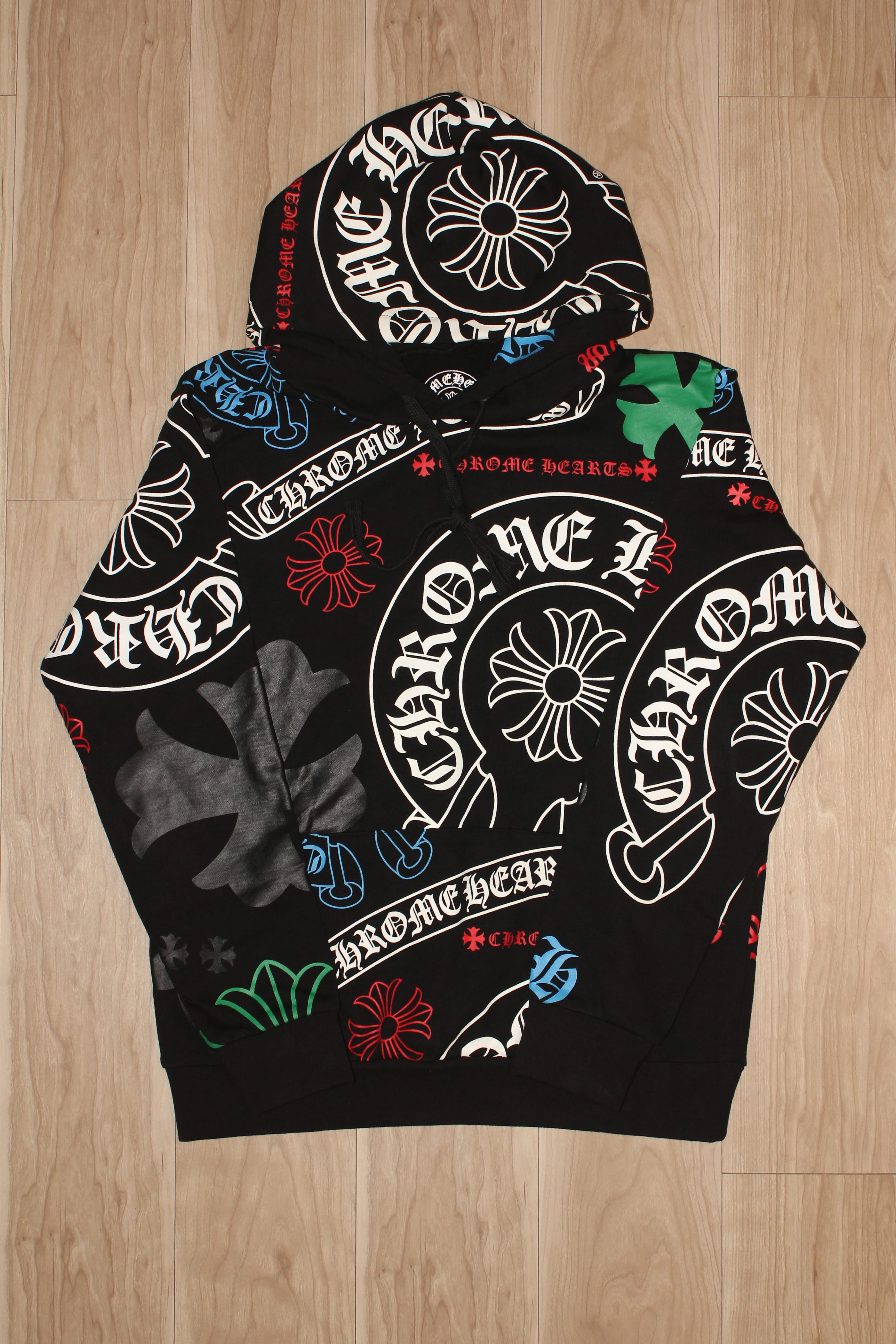 Chrome Hearts Stencil Pattern Print Hoodie Online Exclusive "Black/Multi Color"
