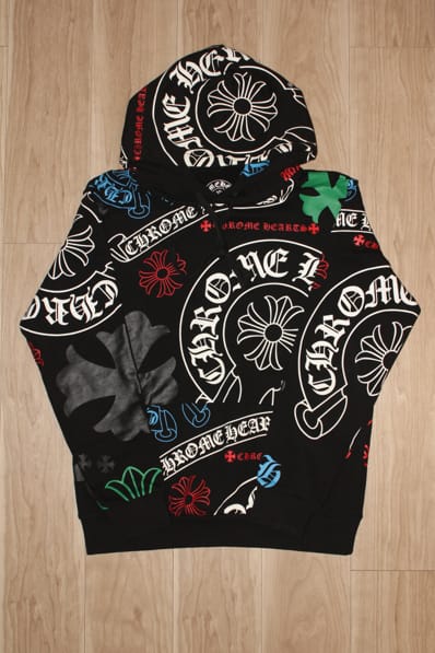 Chrome Hearts Stencil Pattern Print Hoodie Online Exclusive "Black/Multi Color"