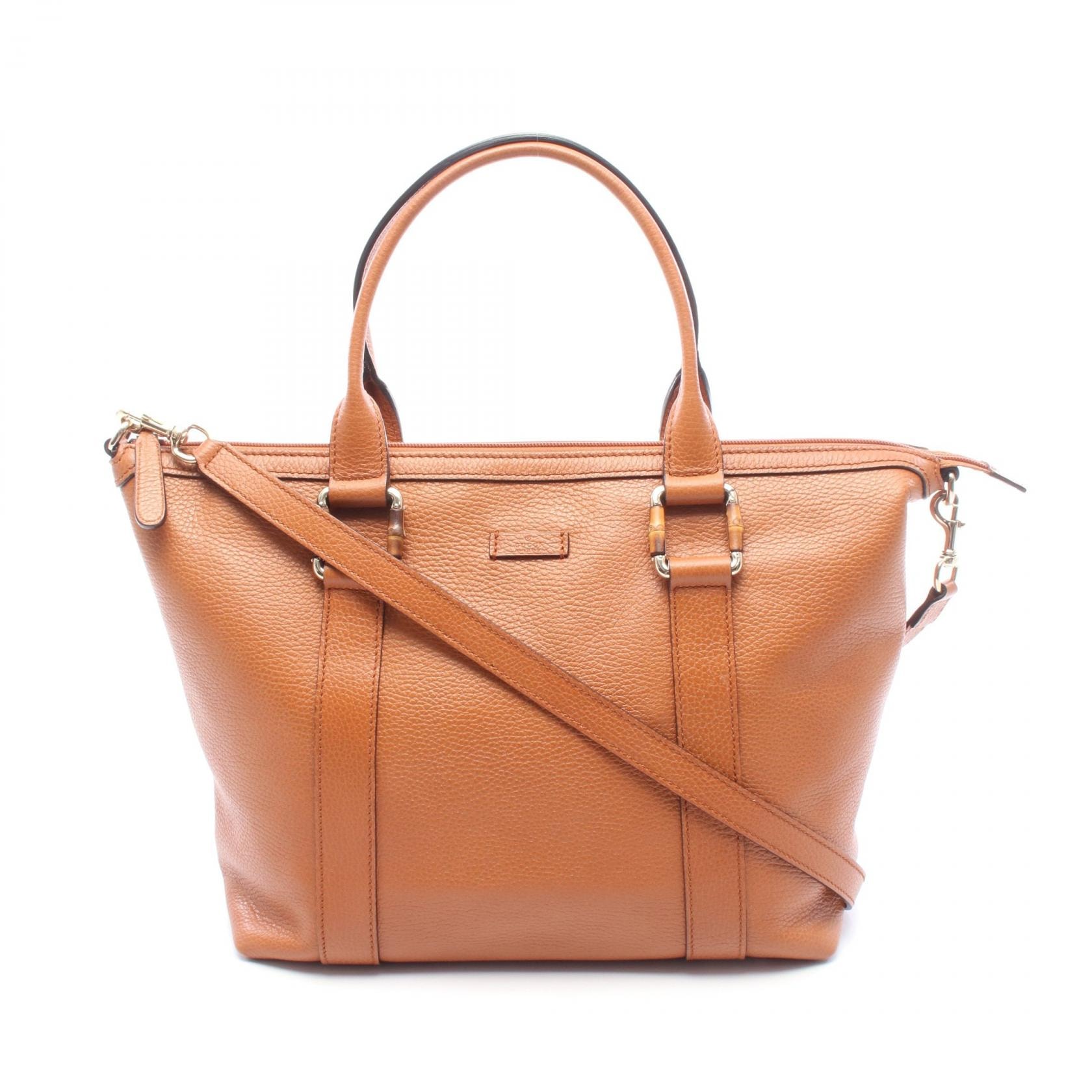 グッチ GUCCI 2WAY トートバッグ バッグ レザー レディース ブラウン系 339548 【中古】