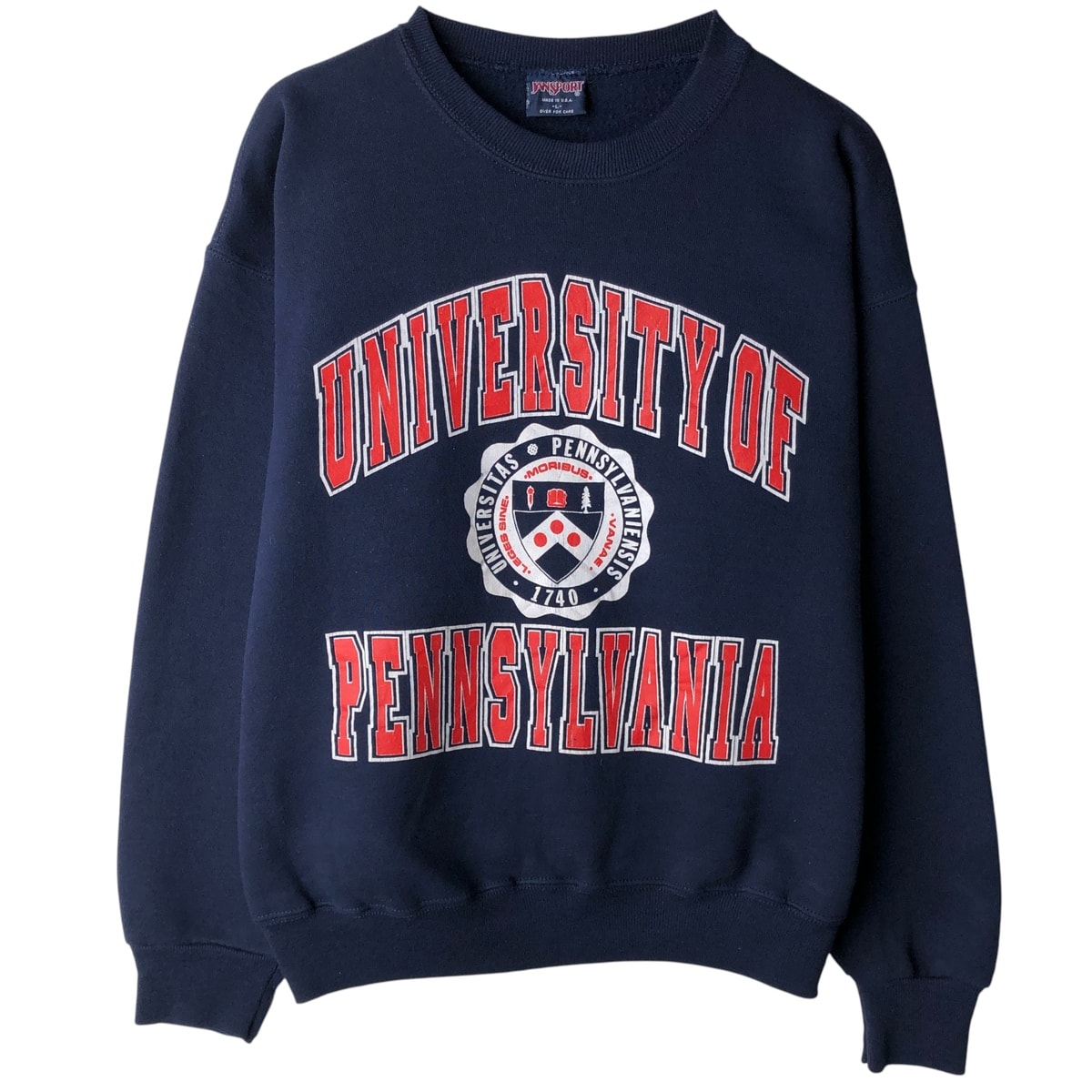 古着 90年代 ジャンスポーツ JANSPORT PENN ペンシルベニア大学 3連プリント カレッジスウェットシャツ トレーナー USA製 メンズL相当 ヴィンテージ/eaa612917