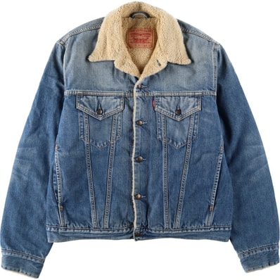 古着 00年代 リーバイス Levi's 71550-0487 ユーロモデル デニムボアジャケット メンズXL相当/eaa645397