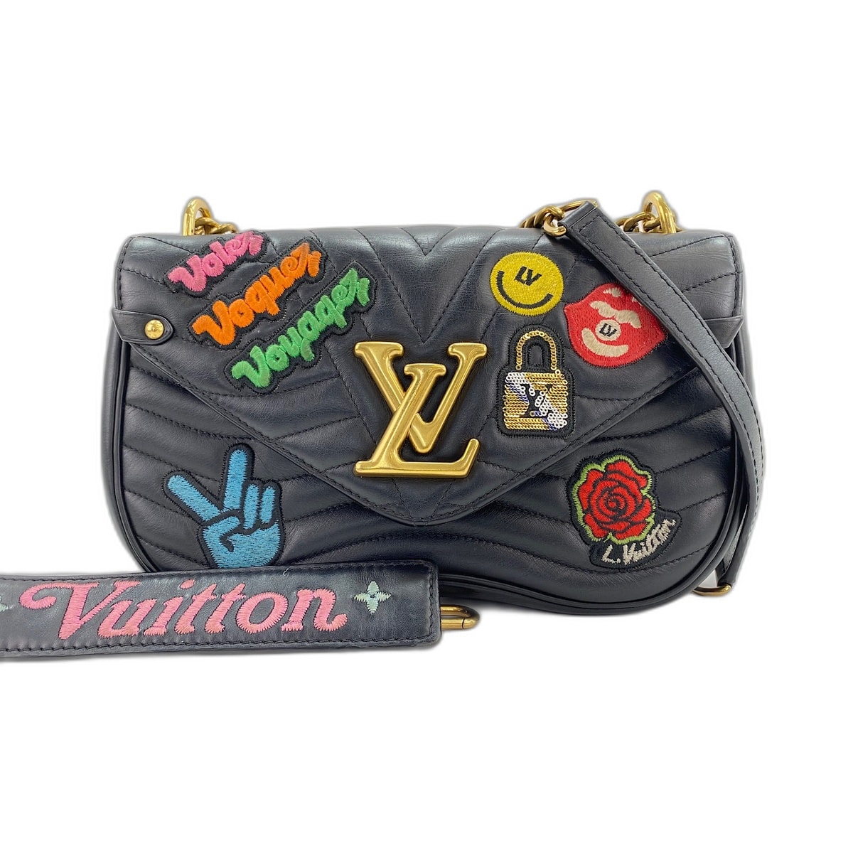 ヴィトン LV ニューウェーブ パッチーズコレクション ショルダーバッグ レザー【中古】
