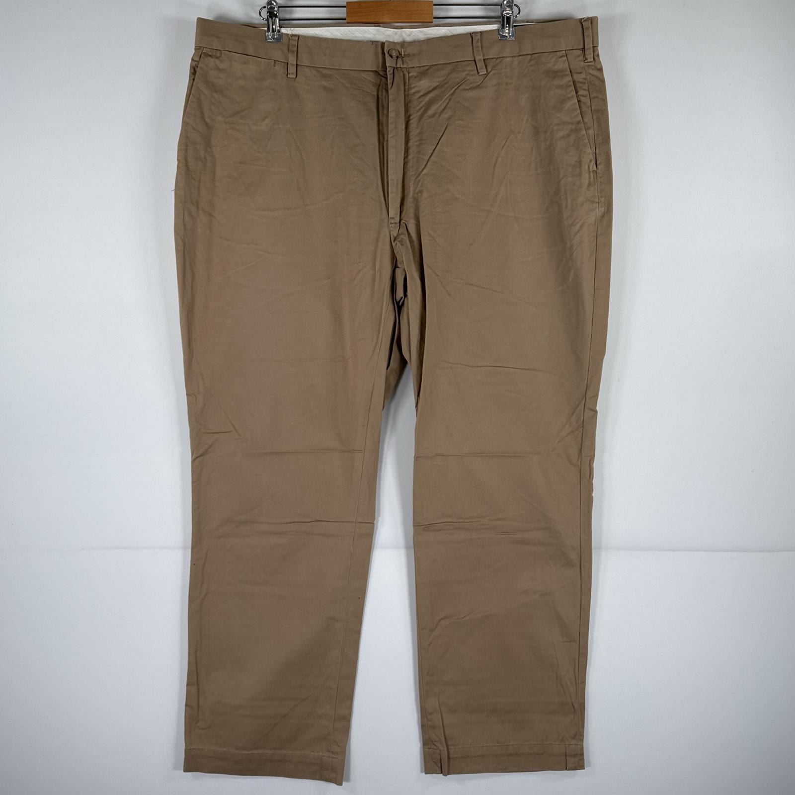 古着 ポロ・ラルフローレン POLO RALPH LAUREN チノパンツ ポロチノ ワンポイント スラックス 大きいサイズ w44B L30  ベージュ メンズ