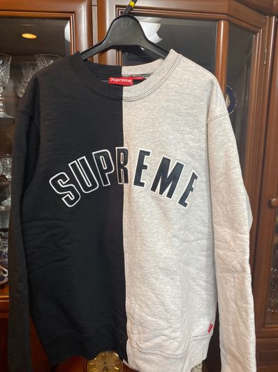 Supreme Split Crewneck Sweatshirt "Black"