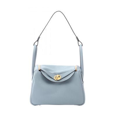 エルメス HERMES リンディ26 ショルダーバッグ バッグ レザー トリヨンクレマンス トリヨンクレマンス ブルーラン レディース ブルー系 【中古】