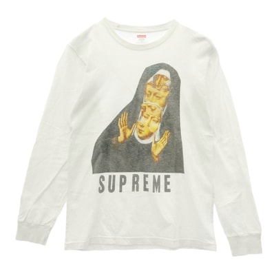 Supreme シュプリーム Tシャツ 17SS Nun L/S Tee 修道女 プリント Tシャツ 長袖 ホワイト系 S【中古】