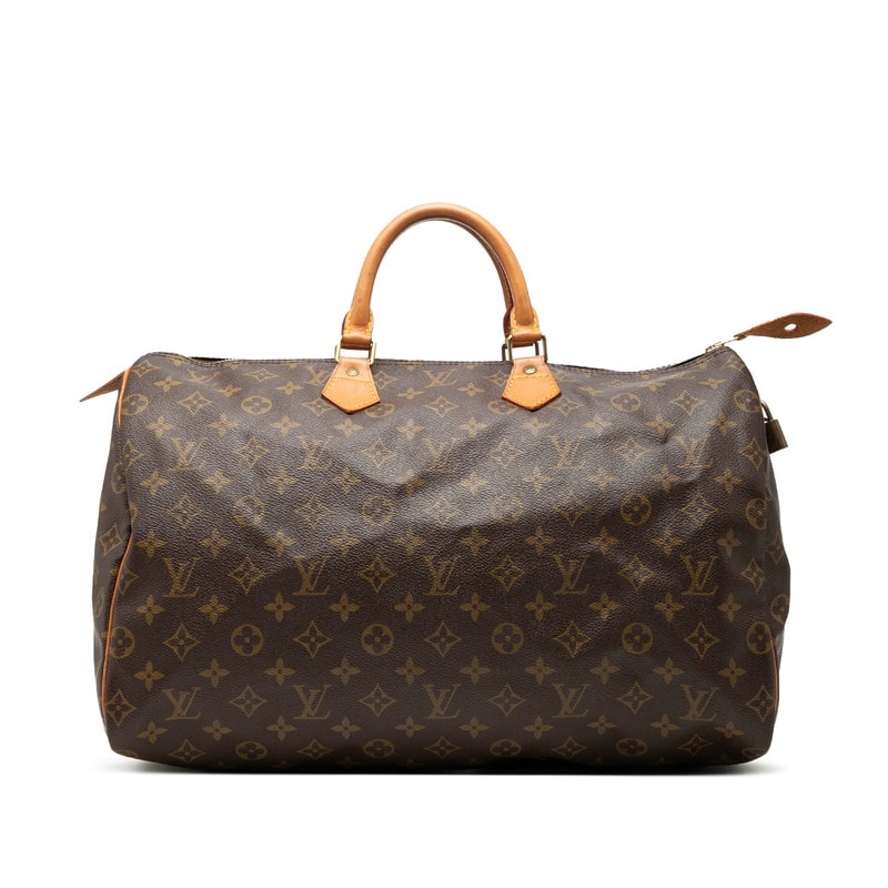 ルイ ヴィトン モノグラム スピーディ40 ハンドバッグ M41106 ブラウン PVC レザー レディース LOUIS VUITTON 【中古】