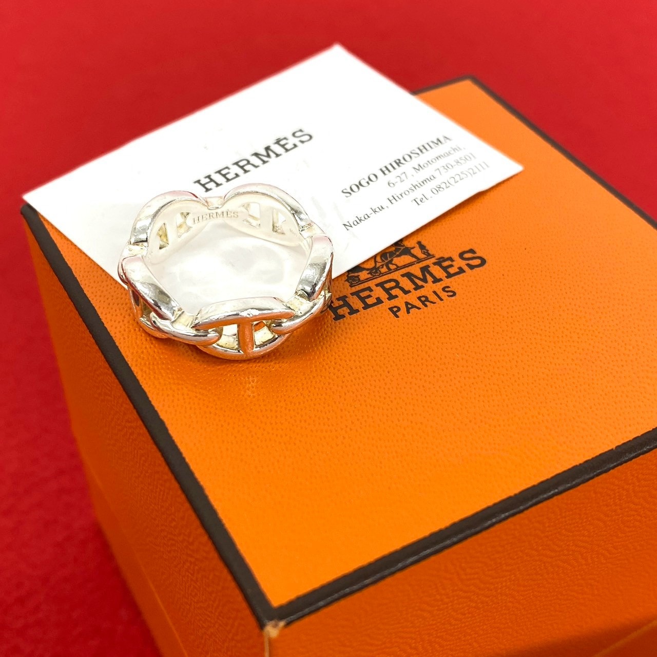 HERMES エルメス シェーヌダンクル アンシェネ PM リング シルバー925 リング・指輪 14号 シルバー
39644