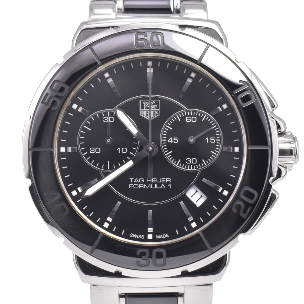 タグホイヤー TAG HEUER CAH1210 フォーミュラー1 クロノグラフ デイト ブラック クォーツ メンズ 良品 腕時計 J#150045