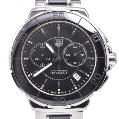 タグホイヤー TAG HEUER CAH1210 フォーミュラー1 クロノグラフ デイト ブラック クォーツ メンズ 良品 腕時計 J#150045