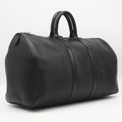 LOUIS VUITTON ルイ・ヴィトン エピ キーポル45 ノワール M59062 ボストンバッグ ブラック レザー メンズ