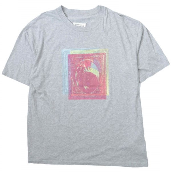 Maison Margiela 10 メゾンマルジェラ 21SS イタリア製 カメオスタンププリントTシャツ S50GC0649 S22816 50 GRAY 半袖 オーバーサイズ トップス g28267