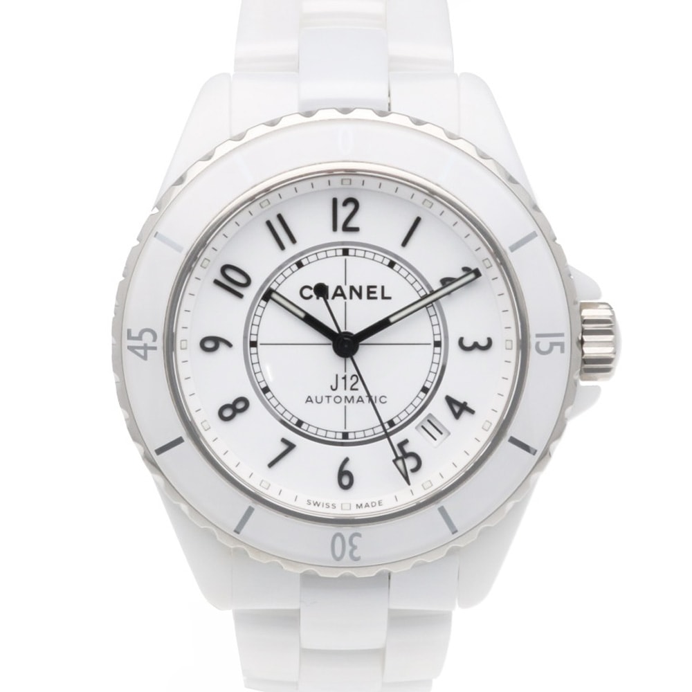CHANEL J12 Watch Caliber 12.1 38mm Ceramic Stainless Steel "White"