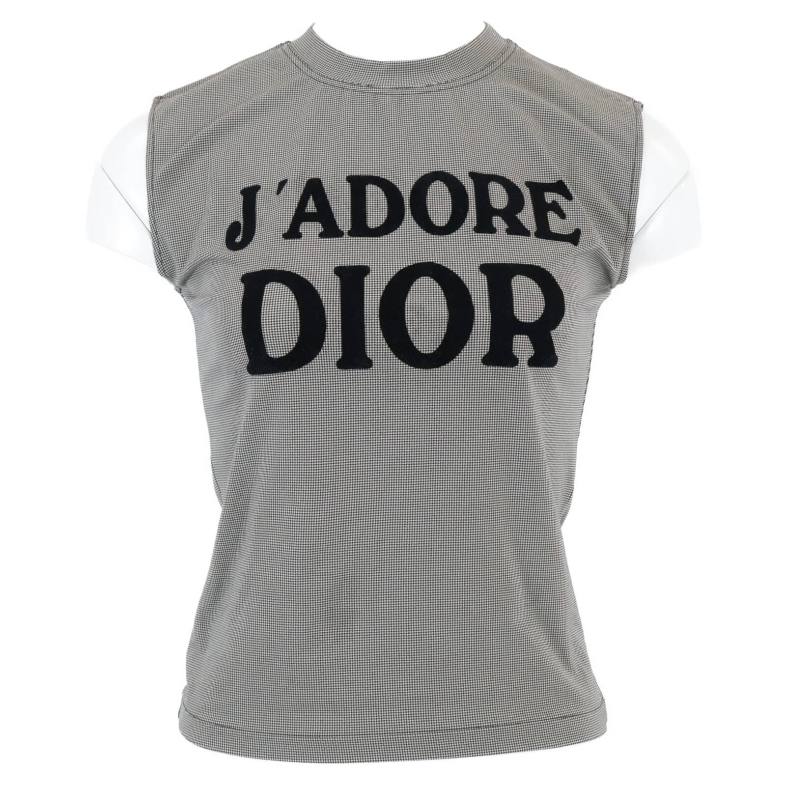 クリスチャンディオール 【国内正規】2A12155301 J'ADORE DIOR ハウンドトゥース ノースリーブ カットソー/ F36