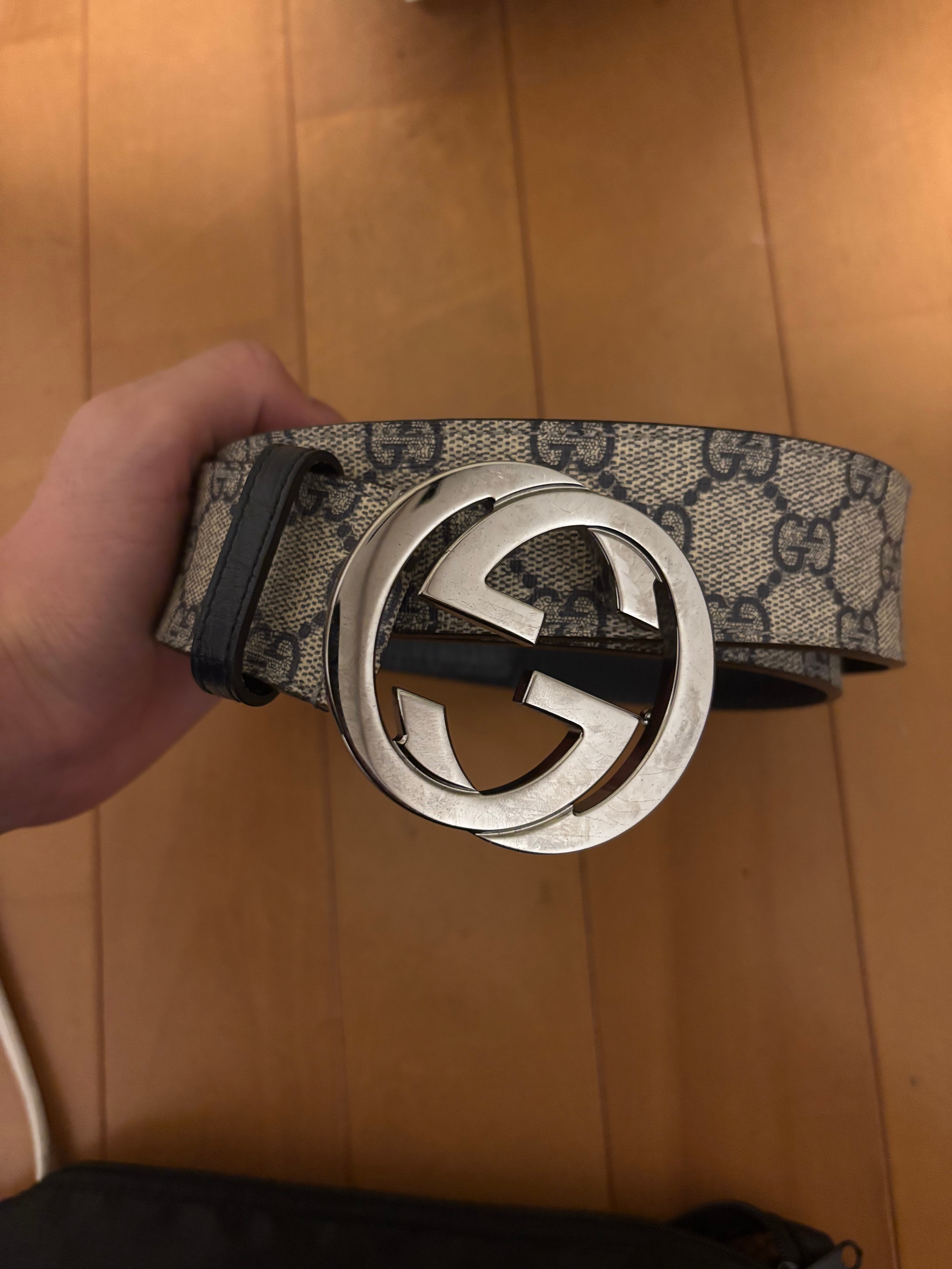 C (やや傷や汚れあり)】GUCCI グッチ インターロッキングGバックル