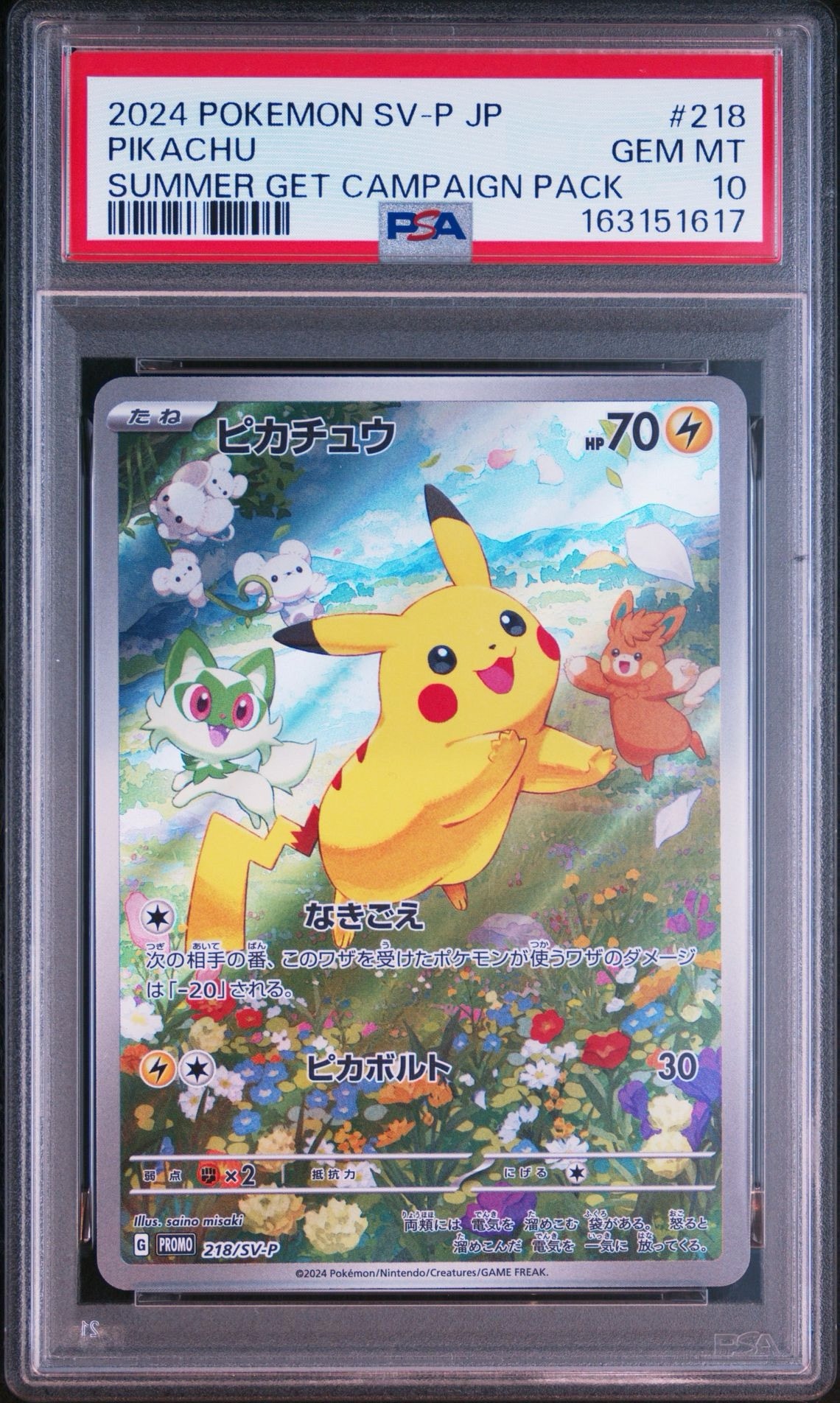 ピカチュウ P [SV-P 218](プロモカードパック「ポケカの夏がキタ!プロモカードGetキャンペーン!」)