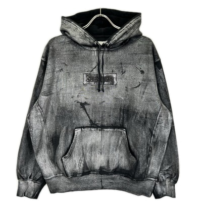 シュプリーム 【×MM6】24SS ブラック Foil Box Logo Hooded/ボックスロゴパーカー S