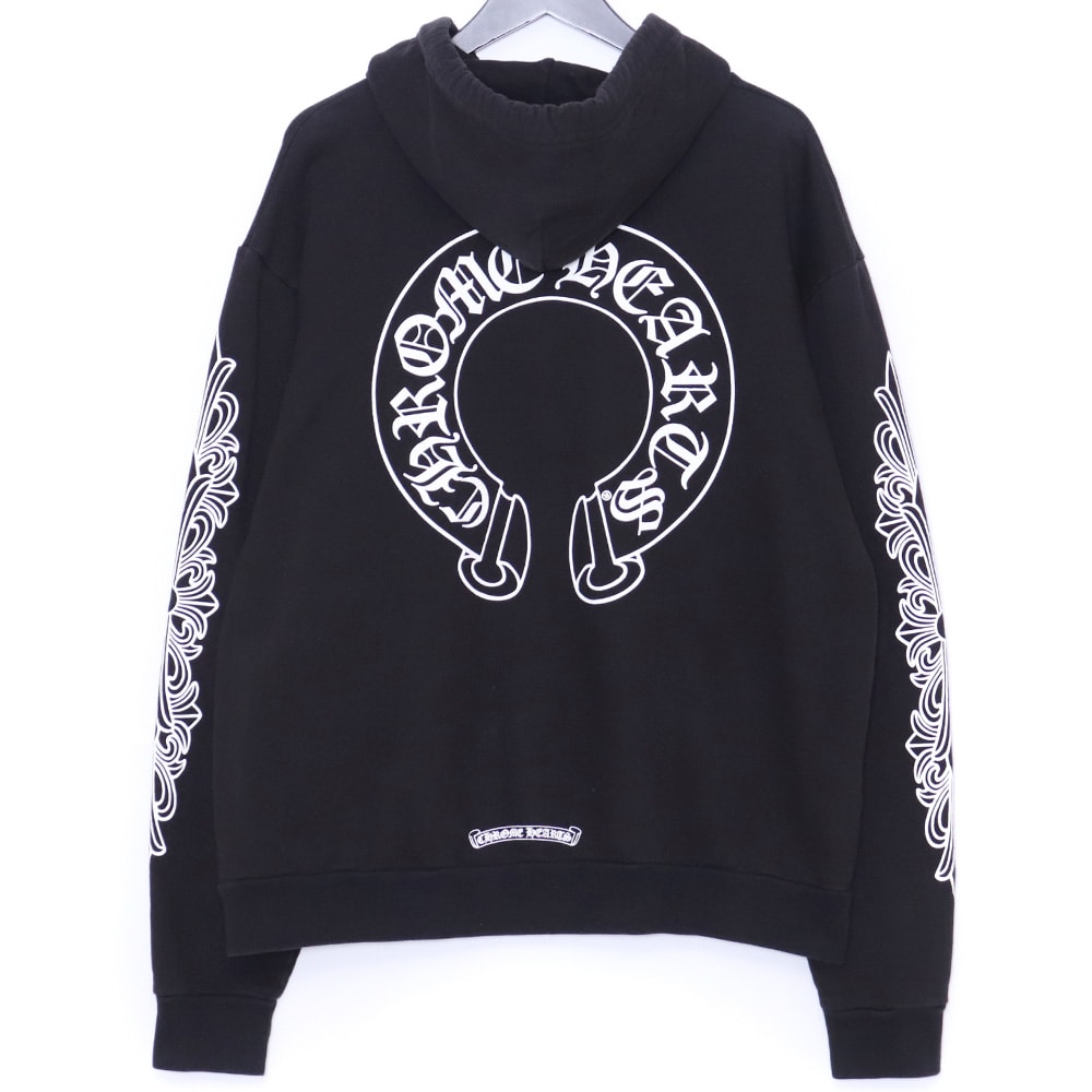 Chrome Hearts Horse Shoe Floral Pullover Hoodie "Black"
