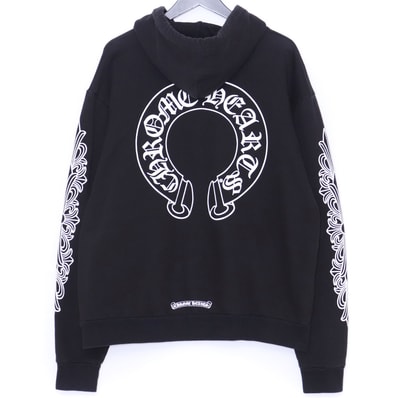 Chrome Hearts Horse Shoe Floral Pullover Hoodie "Black"