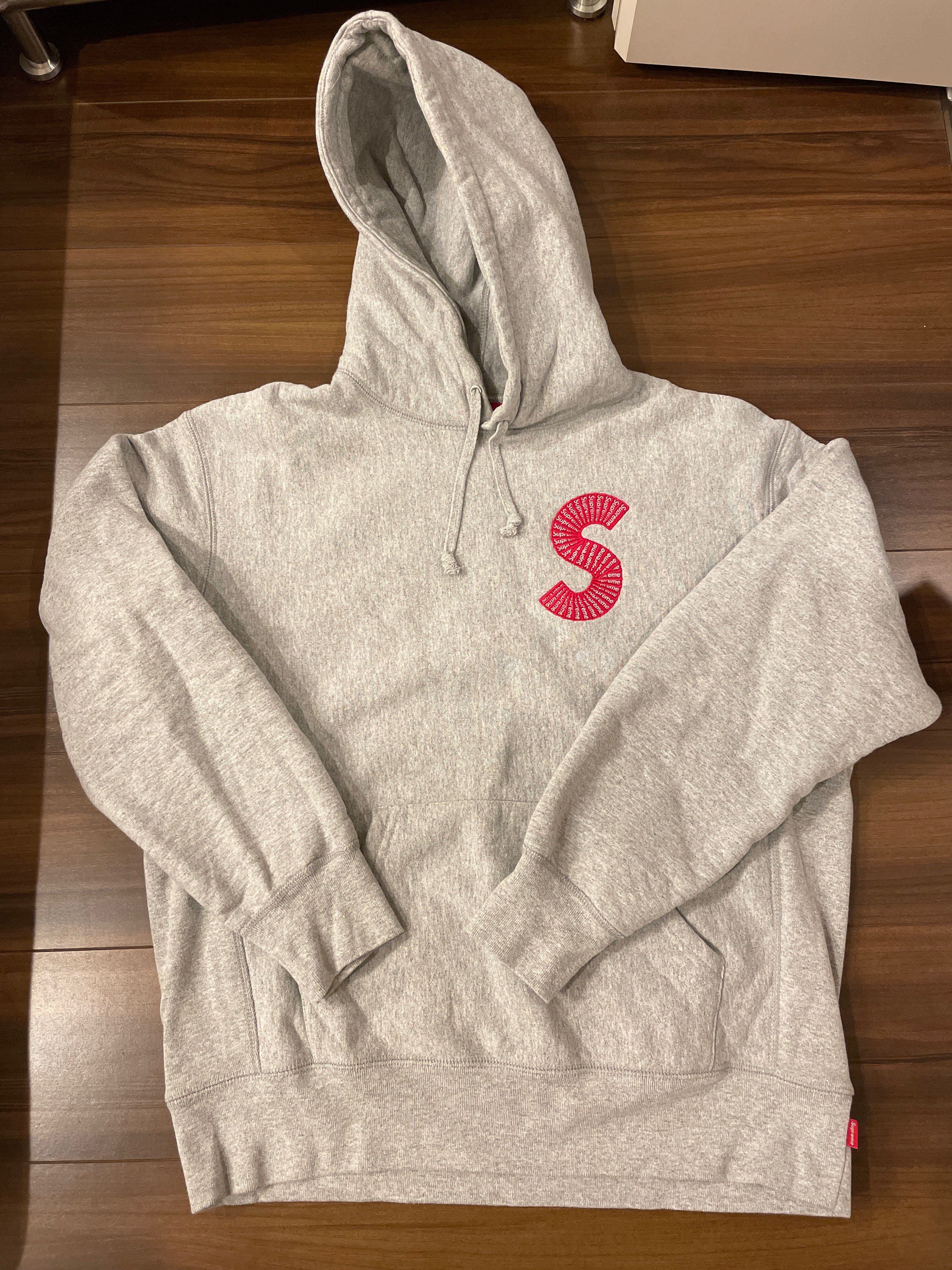 Supreme S Logo Hooded Sweatshirt "Heather Grey" (20FW)