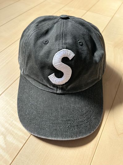 Supreme Pigment Canvas S Logo 6-Panel "Black"